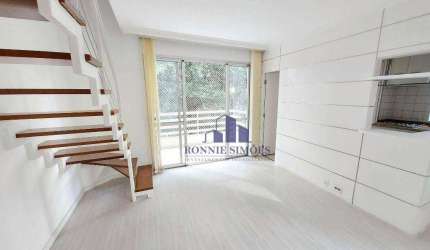 APARTAMENTO DUPLEX COM VARANDA À VENDA, 74 M² MOEMA, COND. TWIN TOWERS IBIRAPUERA, AL. DOS JURUPIS, 800, 2 SUÍTES, 1 SALA, 3 BANHEIROS, 1 VAGA