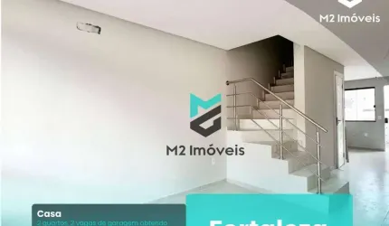 Casa com duas suítes em novo loteamento na Fortaleza