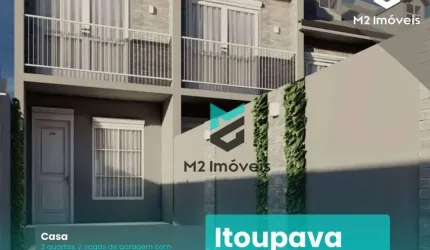 Encantadora Casa de 2 Quartos localizada no bairro da Itoupava Central, com 02 vagas de garagem e amplo terreno aos fundos.