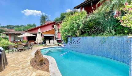 Cond Palos Verdes - 4 dormitórios / 2 suítes, piscina, gourmet, linda vista para o lago à venda, 256 m² por R$ 2.450.000 - Granja Viana - Cotia/SP
