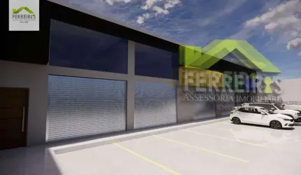 Lojas comerciais no centro de Santa Cruz da Serra