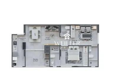 Apartamento com 2 dormitórios à venda, 69 m² por R$ 880.000 - Morretes - Itapema/SC