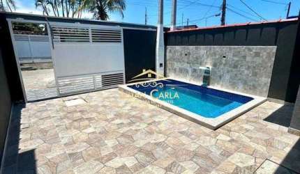 Casa à venda em Mongaguá LADO PRAIA com 2 dorm, 1 suíte com PISCINA à partir de R$ 420 mil!