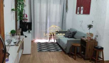 Apto com 2 dorm com piscina e sacada em Praia grande lado praia por 310 mil!
