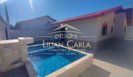 Casa à venda com acabamentos de alto padrão com 2 dorm, piscina por R$ 349.900