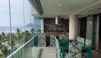Apartamento à venda no Edifício Ilha de Santorini em Bertioga com 281 m² | 4 suítes com armários e 4 vagas de garagem