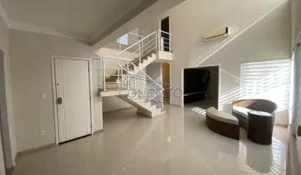 Sobrado à venda no Condomínio Terras de Piracicaba III com 338 m² | 3 suítes com armários e closet e 6 vagas de garagem, sendo 3 cobertas.