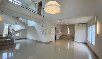 Sobrado de alto padrão à venda no Condomínio Terras de Piracicaba com 480,99 m² | 4 suítes com closet e 6 vagas de garagem