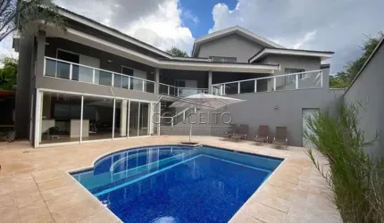 Casa alto padrão à venda no Condomínio Residencial Monte Alegre com 600 m² | 5 dormitórios, sendo 4 suítes e 6 vagas de garagem.