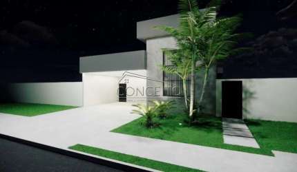 Casa térrea em construção à venda no Condomínio Belmonte com 195 m² | 3 dormitórios e 4 vagas de garagem
