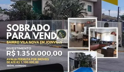 Casa com 3 quartos à venda na Rua Francisco Moser, 566, Vila Nova, Joinville, 250 m2 por R$ 1.350.000
