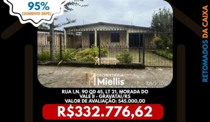 Imóvel Retomado CAIXA no bairro MORADA DO VALE II em GRAVATAI - OPORTUNIDADE ÚNICA!