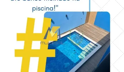 'Esse sobrado tá a 1 quarteirão do mar e tem até banco molhado na piscina!'
