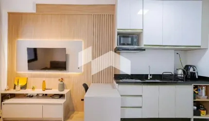 Apartamento mobiliado com ar-condicionado para alugar no Edifício Elysia