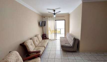 Apto 250mts praia Enseada, 2 dorms., sacada, 1 vaga