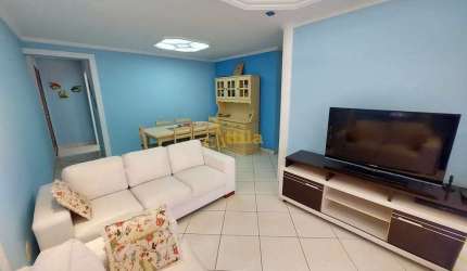 Apto 3 dorms., sacada, lazer, 350mts da praia, 1 vaga