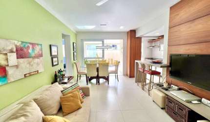 Apto garden 2 dorms., varanda gourmet, 200mts praia Enseada