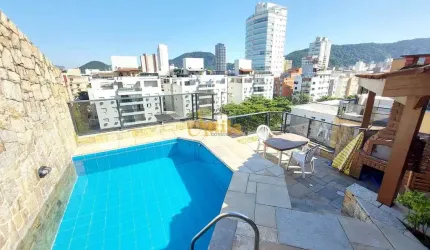 Cobertura Duplex, 2 dorms, 2 vagas, Enseada (lado praia)