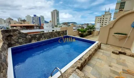 Cobertura duplex, 4 dorms., 3 vagas, Enseada