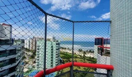 Cobertura alto padrão 3 dorms., pé na areia com vista mar