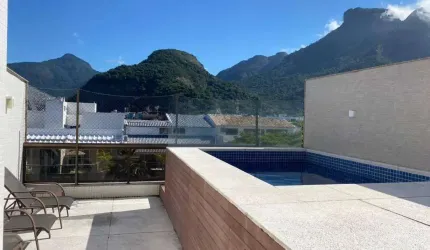 Apartamento Cobertura na Barra da Tijuca, 4 Quartos, 3 Suítes, 280 m² Jardim Oceânico