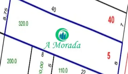 Terreno 08m² frente e 40m² fundos