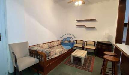 APARTAMENTO – 72M²– GONZAGA - 2 DORMITÓRIOS – SALA – COZINHA AMERICANA - 1 VAGA COBERTA ESCRITURADA - MOBILIADO