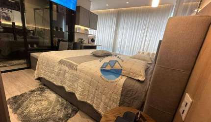 Apartamento de alto padrão com 1 dormitório à venda, 91 m² por R$ 2.756.000 - Aparecida - Santos/SP