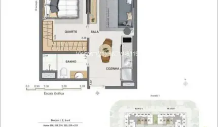 Entrada só 12%: Apartamento garden de 1 quarto no Cidade Arte, Arte Wave, Centro Metropolitano da Barra
