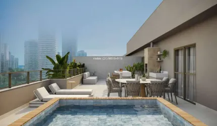 Lançamento, entrada 8%: Cobertura de 3 quartos, Green Park Barra, terreno antigo Extra
