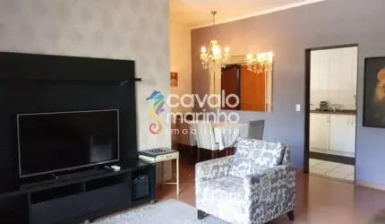 Apartamento mobiliado de 80m², com 3 quartos, para alugar na Lagoinha, em Ribeirão Preto (SP).