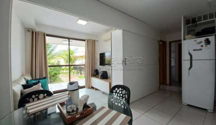 Excelente flat mobiliado localizado na praia do Cupe com 55m².