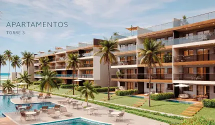 Apartamento 4 Quartos Térreo Beira Mar na Praia do Cupe