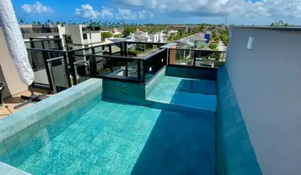 Apartamento - 1 Quarto - Mobiliado - Beira mar de Muro Alto - Piscina Privativa