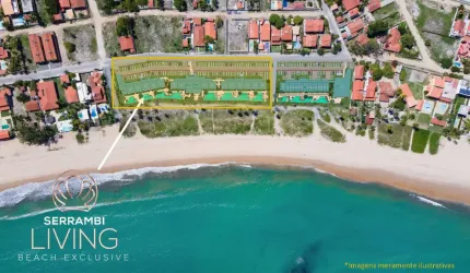 Apartamento frente mar, pé na areia , 01 quarto.