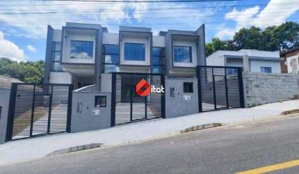 Sobrado geminado no bairro Três Rios do Norte, com 111,60 m² de área total, ideal para quem busca conforto e praticidade.