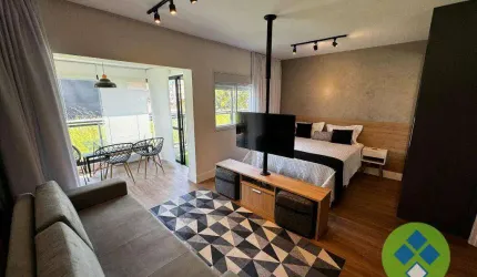 Apartamento com 1 dormitório para alugar, 77 m² por R$ 8.049,95/mês - Chácara Santo Antônio - São Paulo/SP