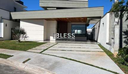 Linda casa térrea, projeto moderno, 3 suítes, 6 vagas no Condomínio Gran Ville São Venâncio em Itupeva