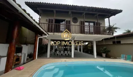 Casa na Praia com Piscina e Churrasqueira - Praia da Enseada - Guarujá/SP