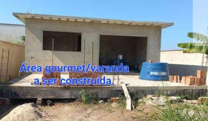 Ocean vende:  Itaipuaçu, casa inacabada, 2 quartos(1 suíte), sala ampla, coz. americana, asfalto