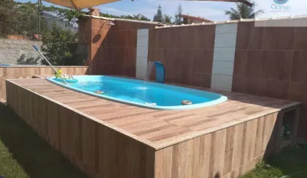Ocean vende: Maricá, S.J. Imbassaí, casa 2 quartos (1suíte), piscina, garagem, área serviço, blindex