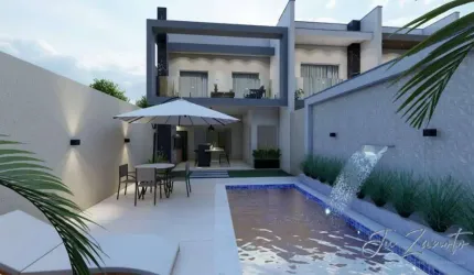 Sobrado Novo com Alto Padrão de Acabamento, Piscina em Caiobá