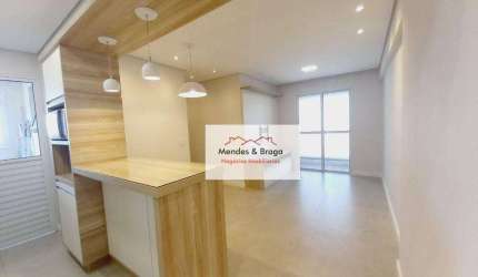 Apartamento com 2 dormitórios para alugar, 57 m² por R$ 3.415,21/mês - Vila Paulista - Guarulhos/SP