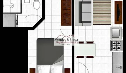 Studio à venda, 24 m² por R$ 175.000,00 - Vila Granada - São Paulo/SP