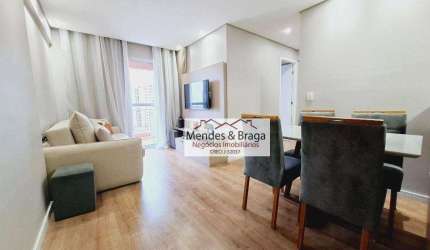 Apartamento com 2 dormitórios para alugar, 57 m² por R$ 3.715,55/mês - Vila Paulista - Guarulhos/SP