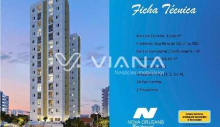 Apartamento com 2 Quartos no Bairro Campestre em Santo André.