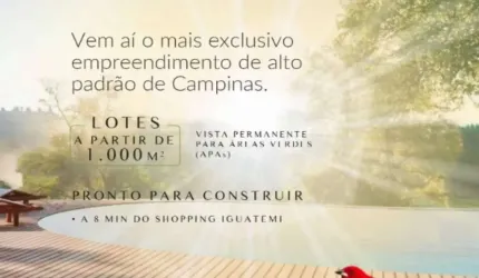 Terreno à venda no Condomínio TIÊ - CAMPINAS em Campinas/SP