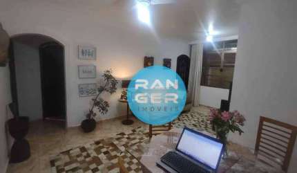 Apartamento térreo 2 dormitórios sem vaga de garagem à venda por R$ 420.000 - Gonzaga - Santos/SP