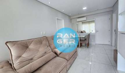 Apartamento com 1 dormitório para alugar, 57 m² por R$ 6.001,00/mês - Gonzaga - Santos/SP