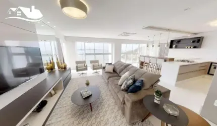 Apartamento frente mar mobiliado, equipado e decorado alto padrão no Centro de Balneário Camboriú
